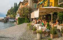 Dinner in Varenna, in Lake Como during the best independent tours of italy